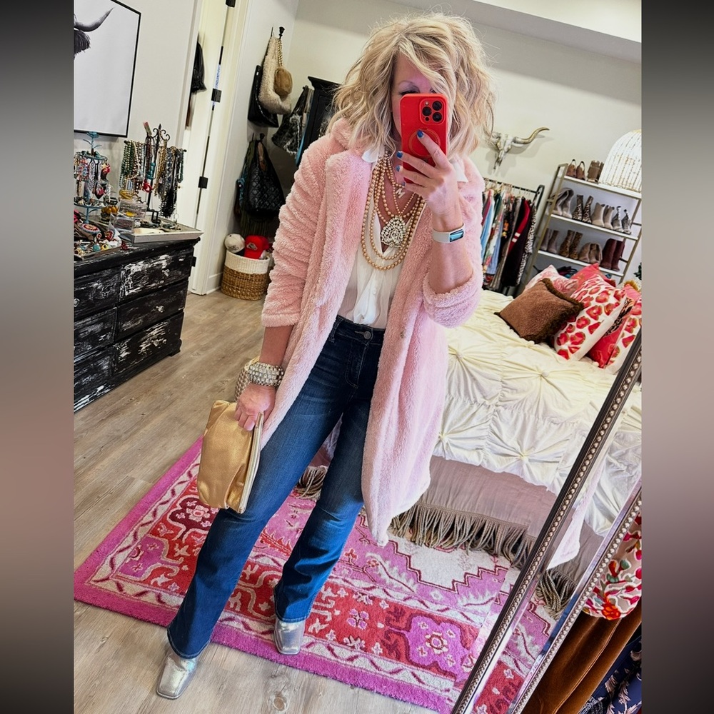 Cozy Blush Pink Teddy Coat